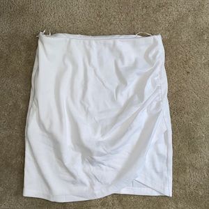 White mini skirt